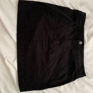 Black mini skirt